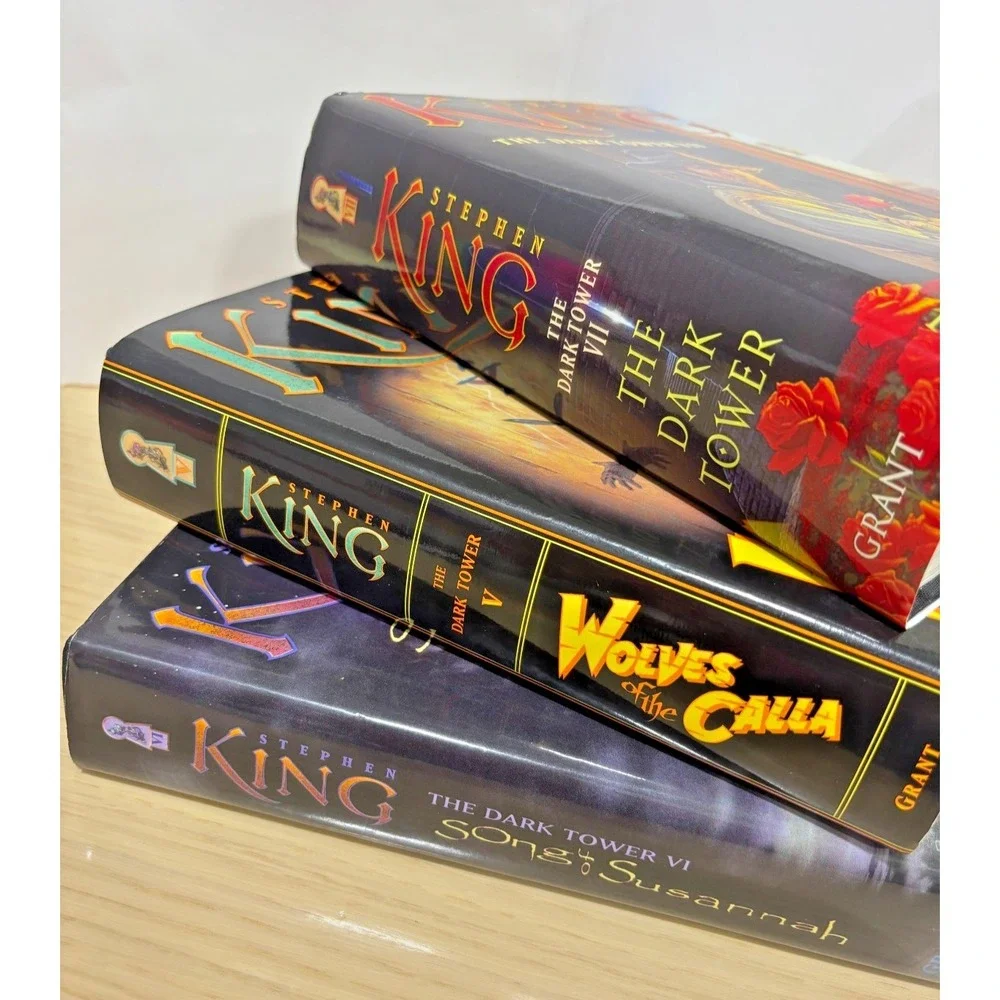 Stephen King Dark Tower Books 5 6 7 HC DJ Wolves Song Susannah Tower Set Lot